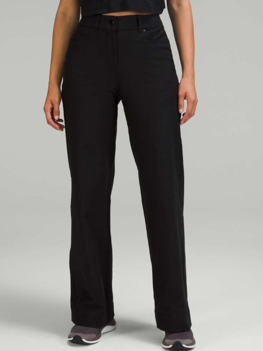 Lululemon City Sleek 5 Pocket Wide-Leg High-Rise Pants Black Size 25